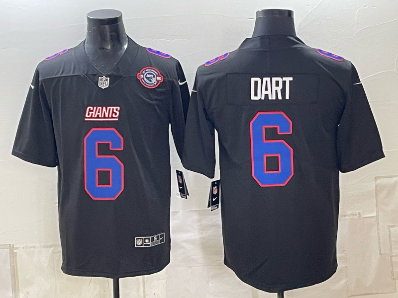 Men New York Giants #6 Dart black Nike 2026 NFL Game Jersey 100633